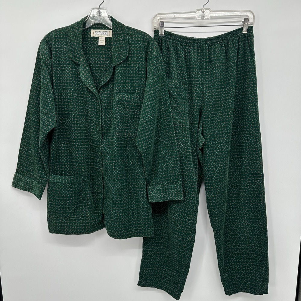 Vintage 90s Victoria Secret Country‎ Pajamas Womens Small Corduroy Cottagecore